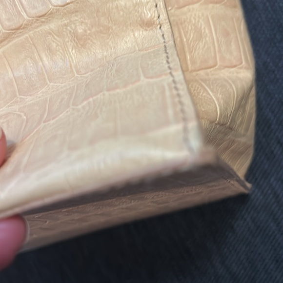 Furla Baby Pink Crocodile-Textured Tote Bag - Picture 15 of 17